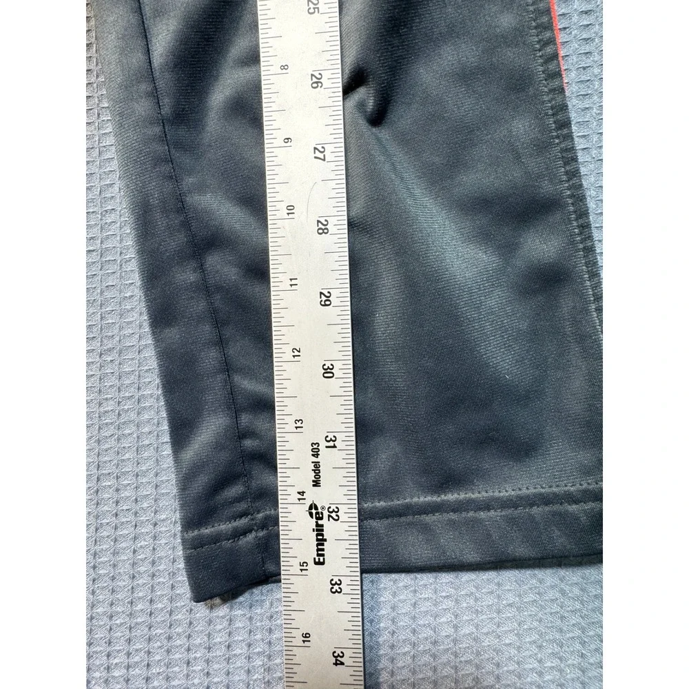 Athletic Works Track Pants Girls L 10-12 Gray Red Stripe Activewear Joggers
